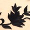 Black Lilly Flower Patches Set of 2 Iron On Embroidered Floral Appliques 12 x 4 Inch